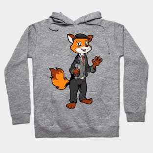 Comic fox as carpenter Hoodie